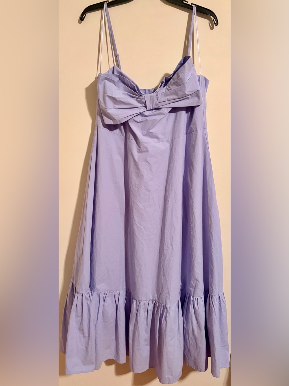 NWT ASTR The Label Women’s Blue Twisted Bow Detail Cotton Maxi Dress SZ XL Lined